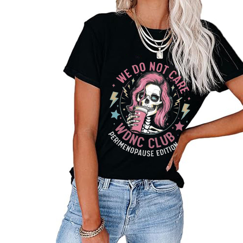 Skull Print Short Sleeve
