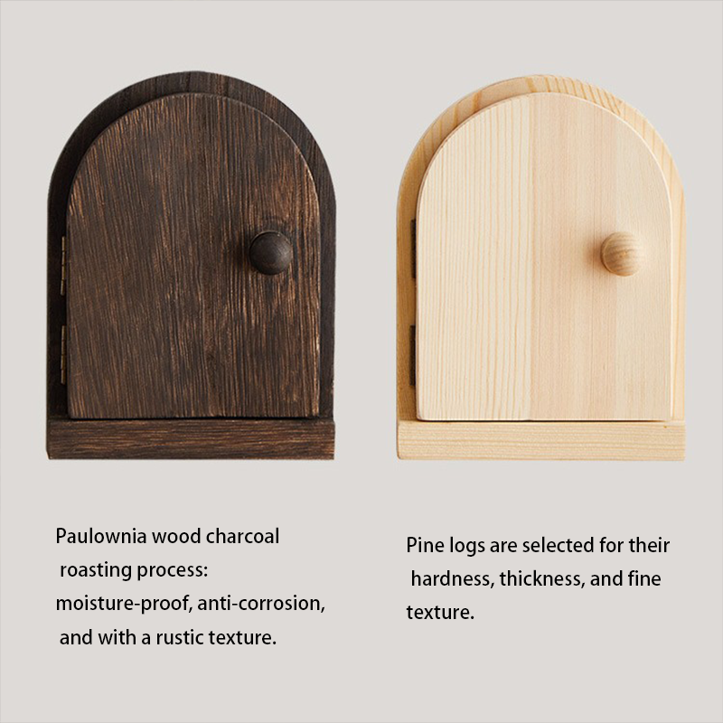 Wooden Arch Light Switch Cover Socket Protector Box