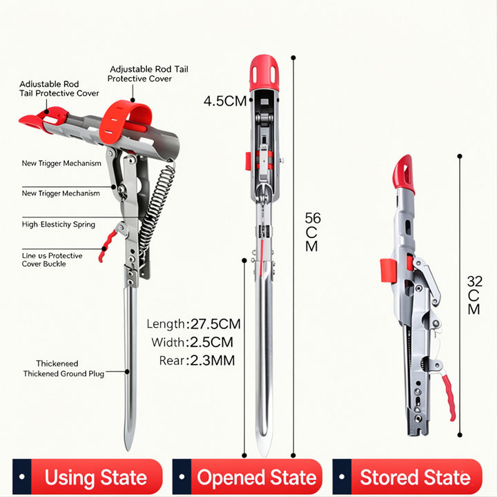 Automatic fishing rod holder