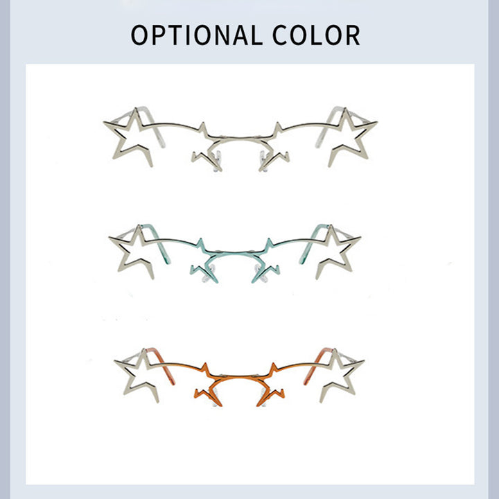 Colorful Punk-Style Irregular Star-Shaped Glasses