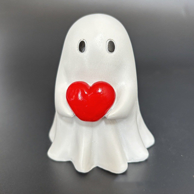 Cute Ghost Dog Halloween Statue