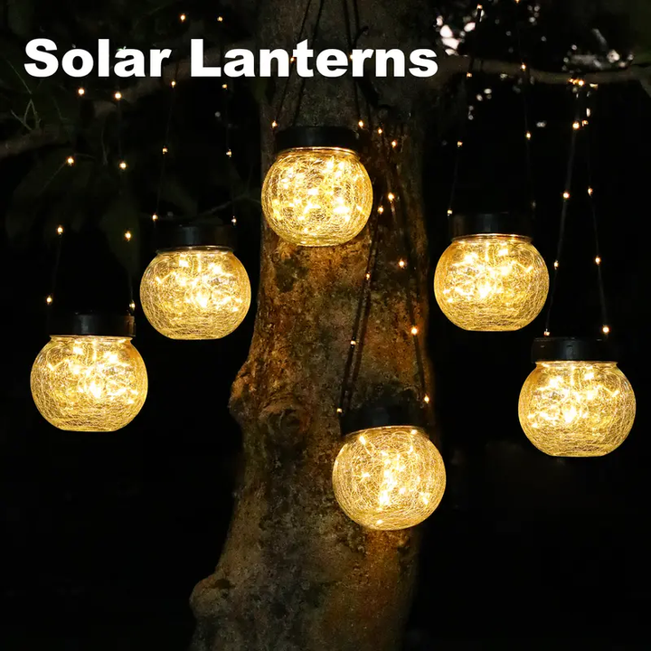 Solar-Powered Hanging Garden Lantern