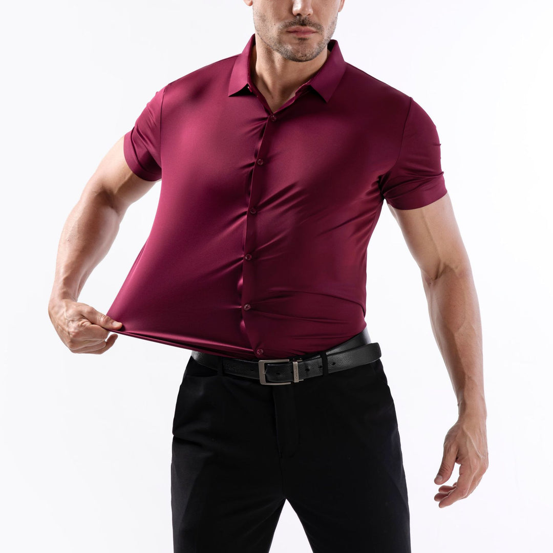 High-elasticity ice silk short-sleeved shirt