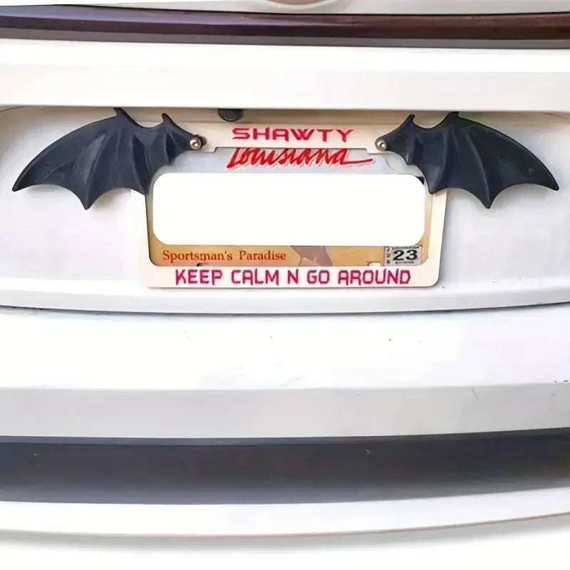 Bat Wing License Plate Decoration