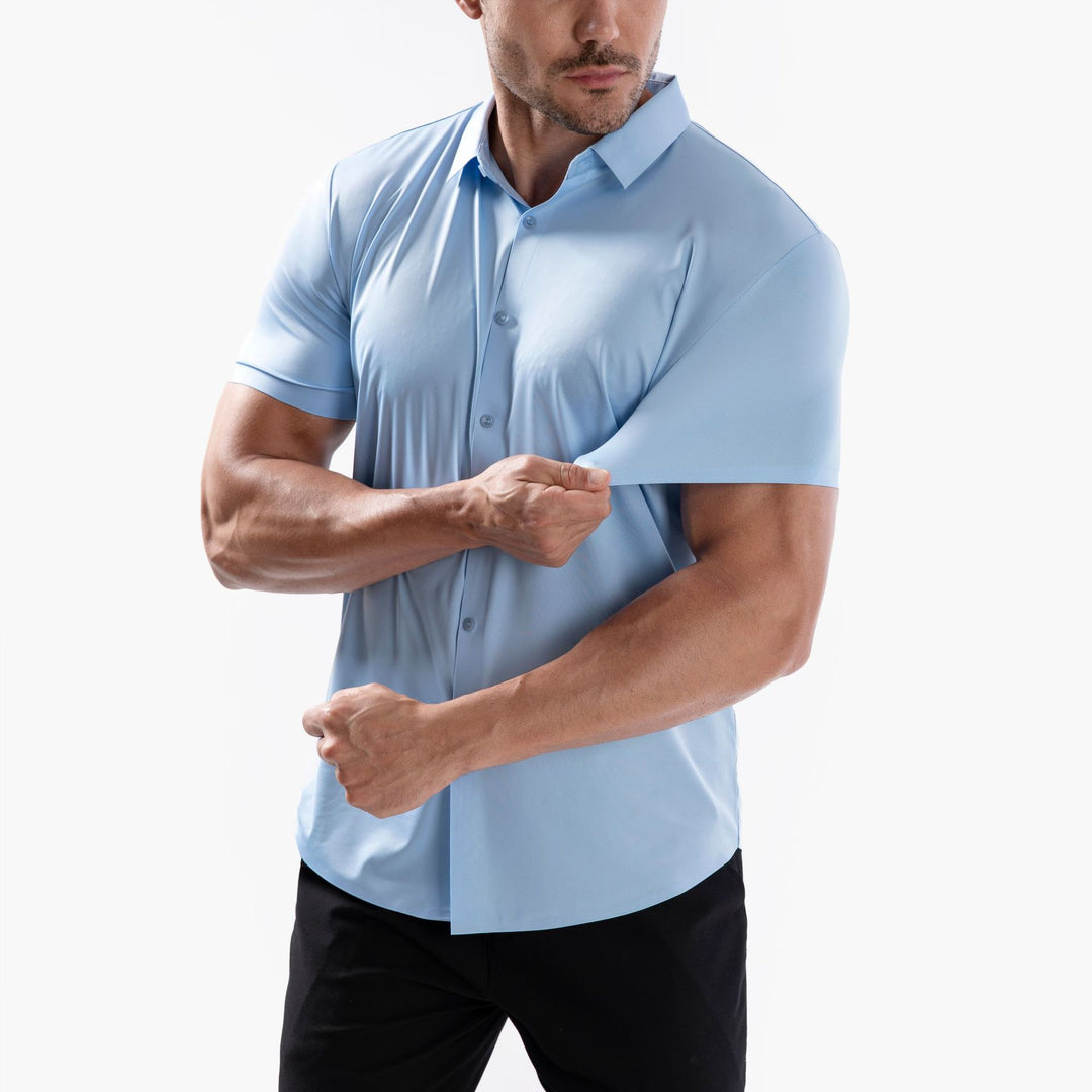 High-elasticity ice silk short-sleeved shirt