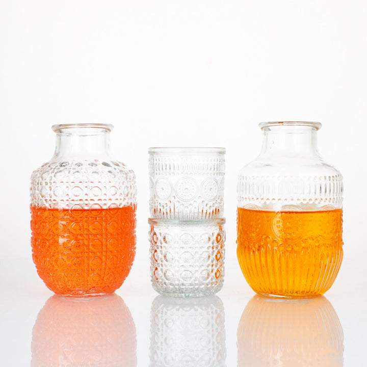 Vintage Patterned Tumbler &amp; Carafe Set