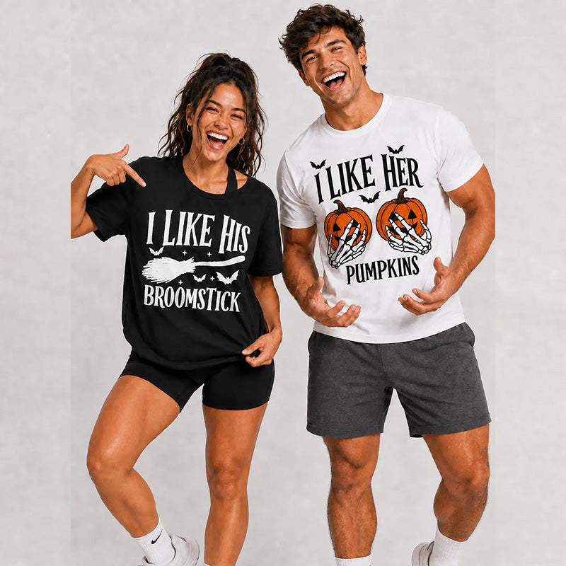 Halloween Pumpkin Couple Tee
