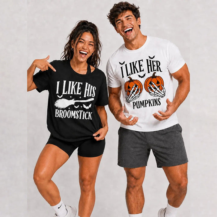 Halloween Pumpkin Couple Tee