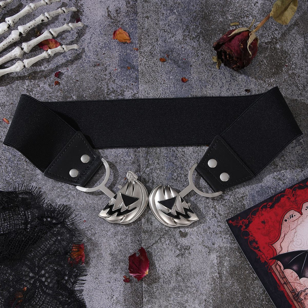 Halloween pumpkin head alloy buckle belt