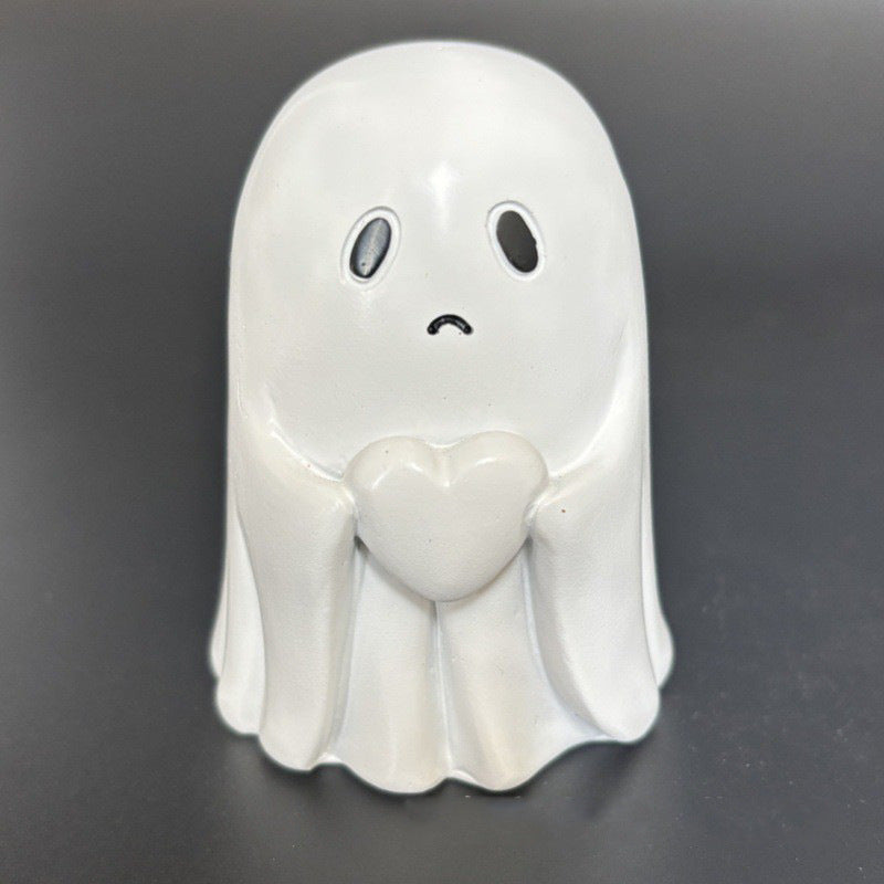 Cute Ghost Dog Halloween Statue