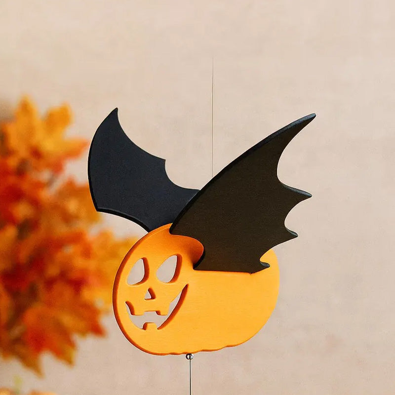 Halloween Pumpkin Bat Charm
