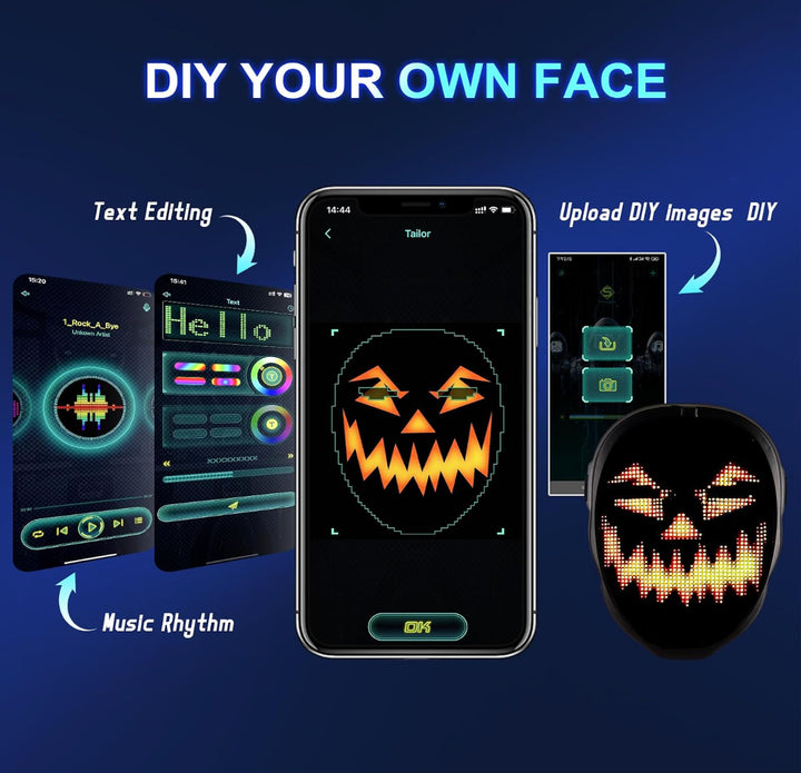 Halloween LED Light-Up Mask