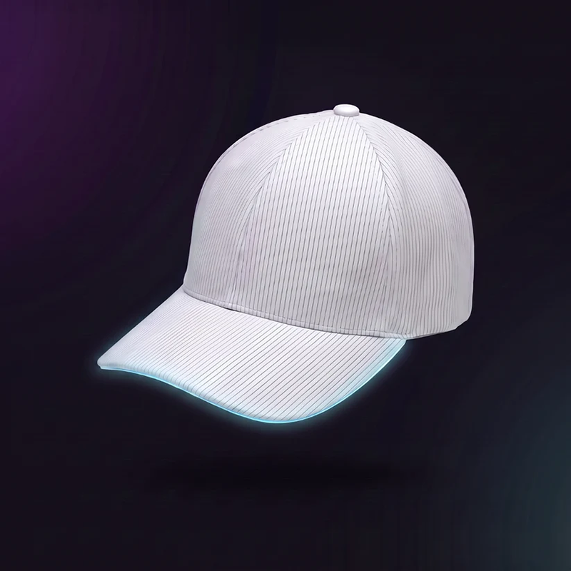Light-up baseball cap