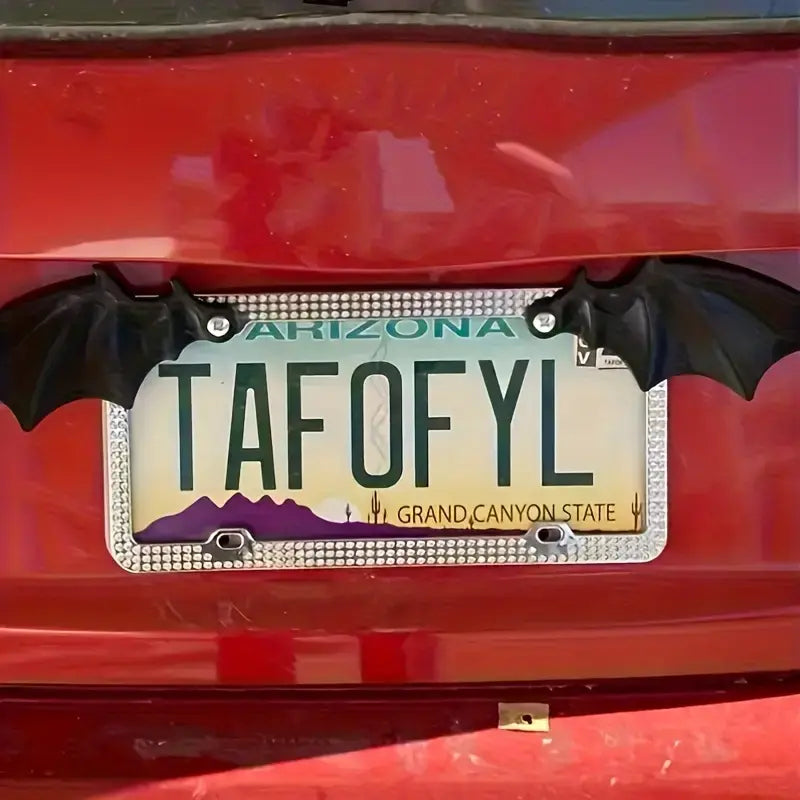 Bat Wing License Plate Decoration
