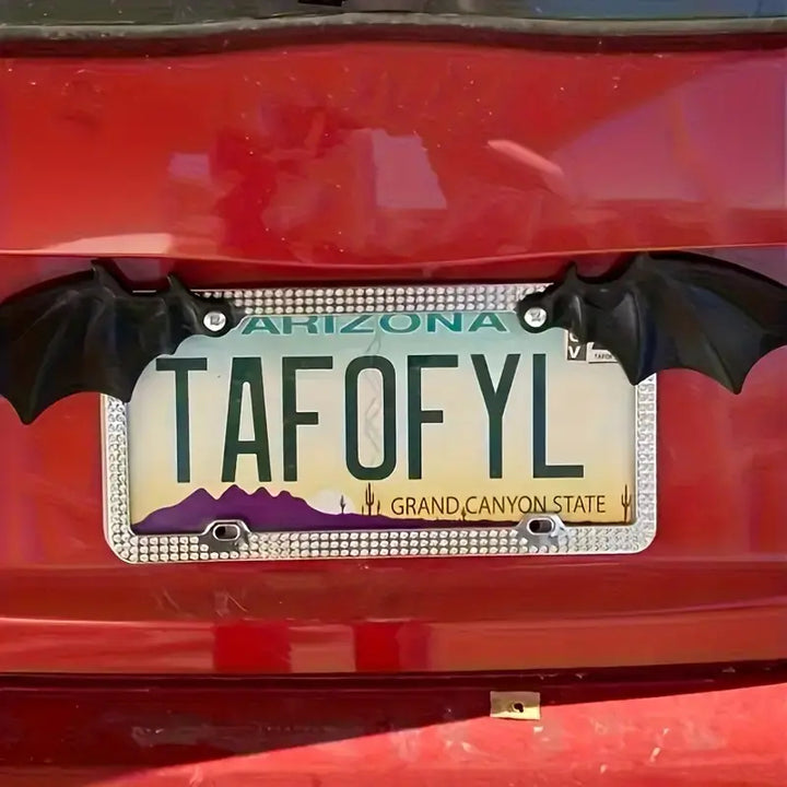 Bat Wing License Plate Decoration
