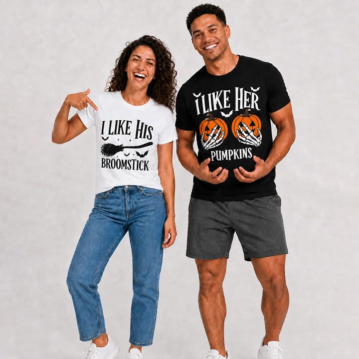 Halloween Pumpkin Couple Tee