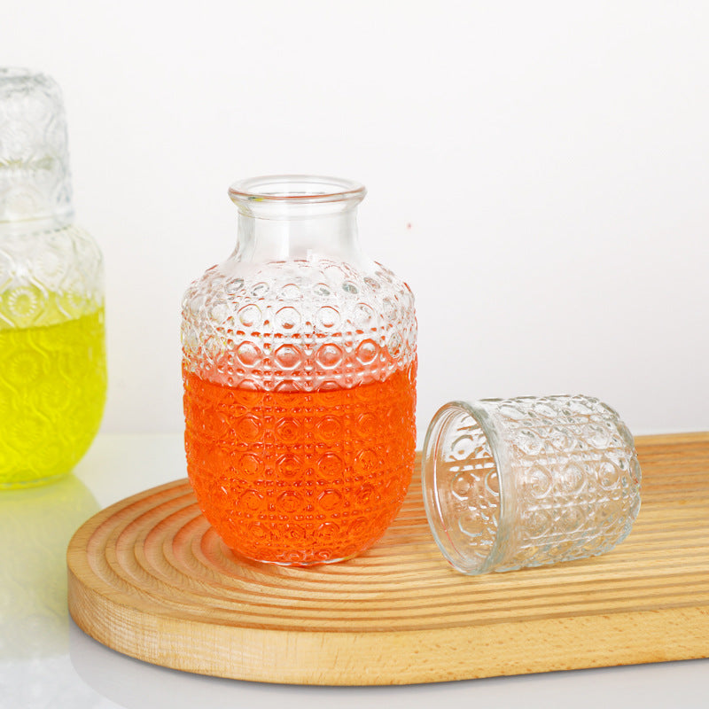 Vintage Patterned Tumbler &amp; Carafe Set