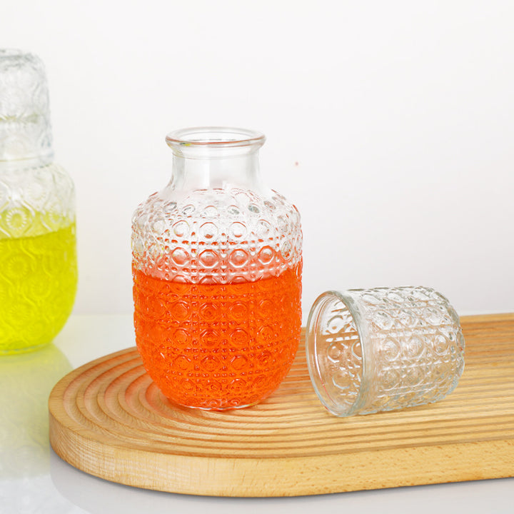 Vintage Patterned Tumbler &amp; Carafe Set