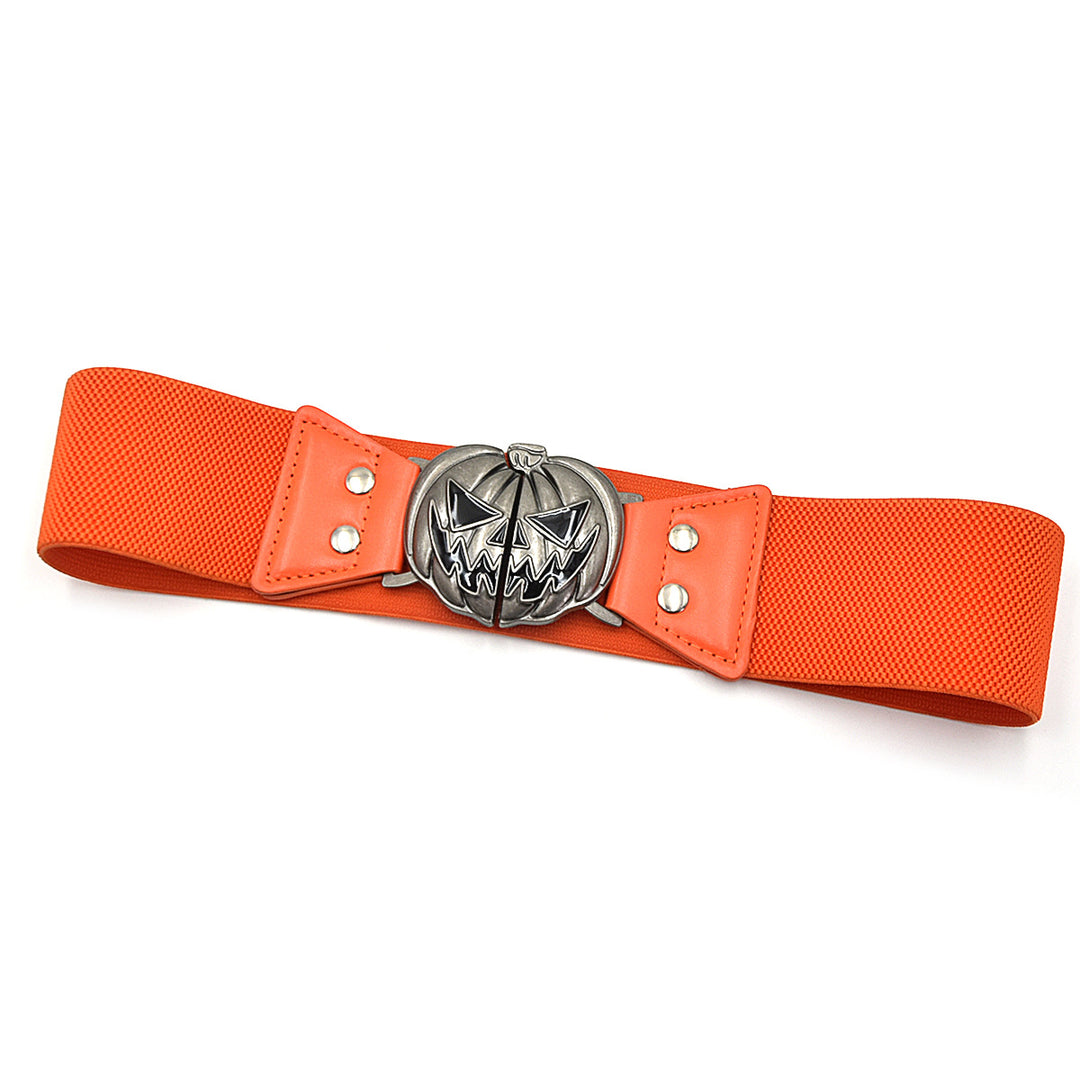 Halloween pumpkin head alloy buckle belt