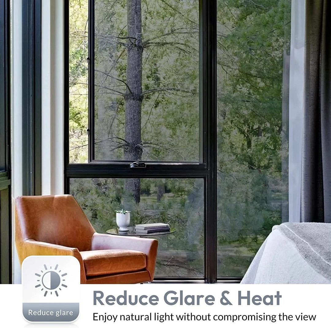 Mirror effect one-way window film