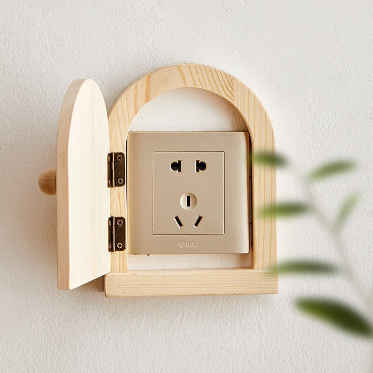 Wooden Arch Light Switch Cover Socket Protector Box