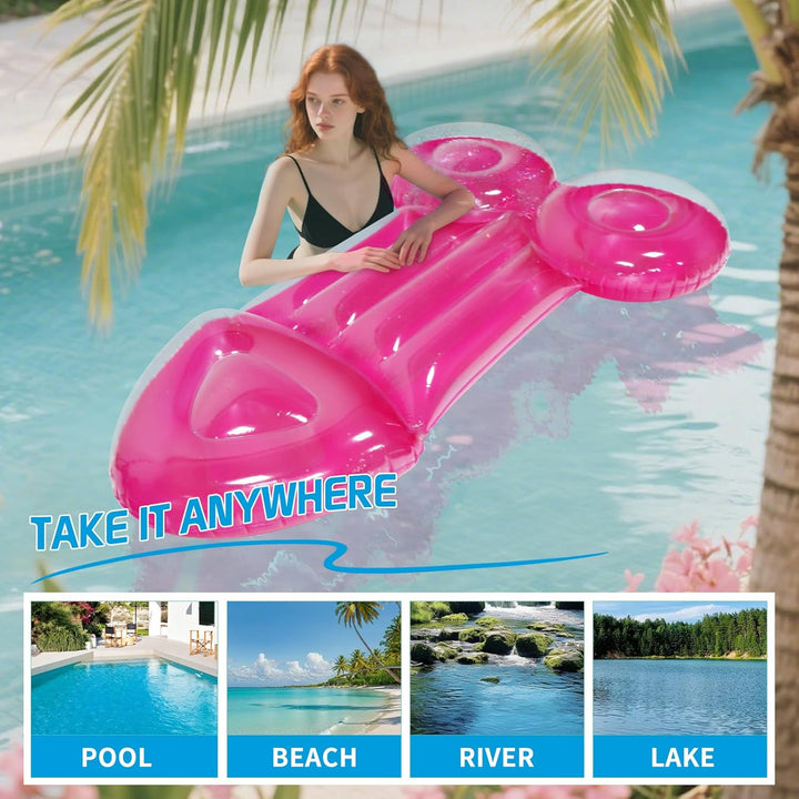 Outdoor portable PVC water lounger inflatable float inflatable toy