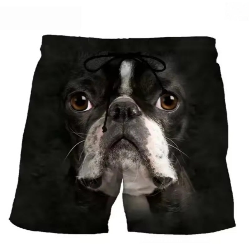 Funny Dog Graphic Shorts Casual Streetwear