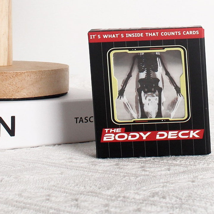 Transparent layered 3D human anatomy playing cards