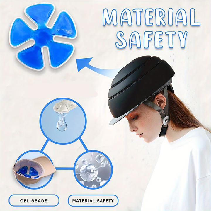 Reusable gel ice pack for inside the cap