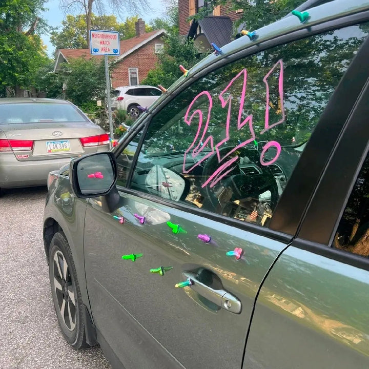 Suction-Cup Parking Prank Signs