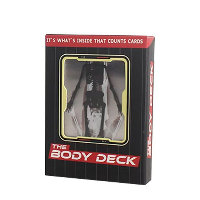 Transparent layered 3D human anatomy playing cards