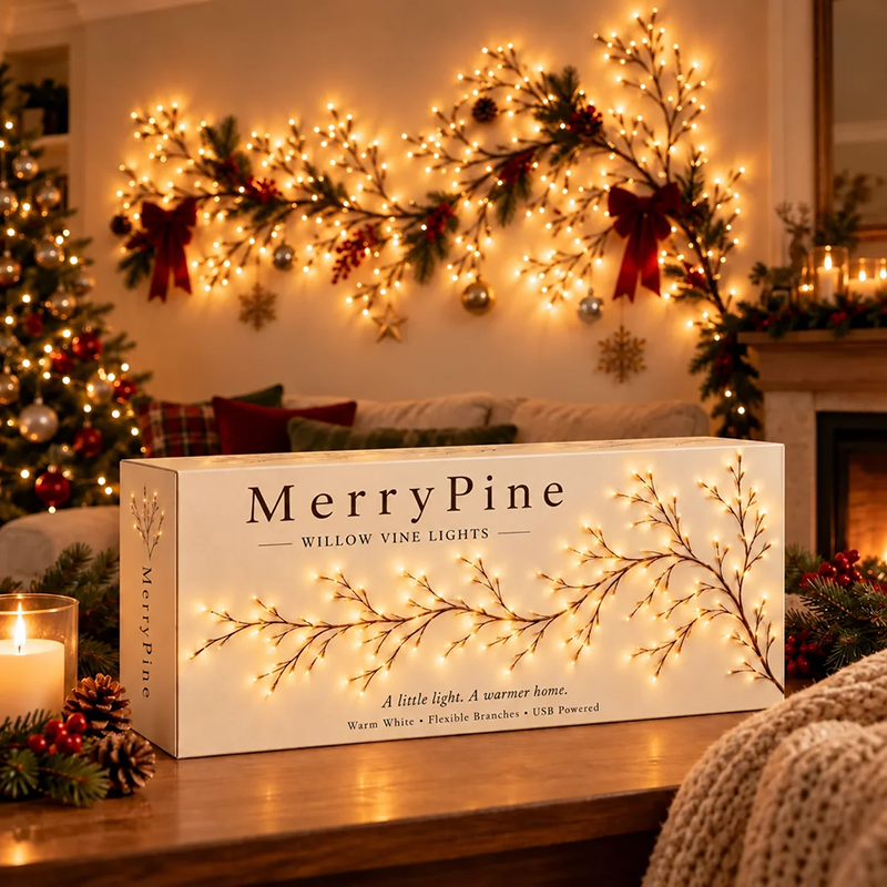 Warm Christmas Vine Lights