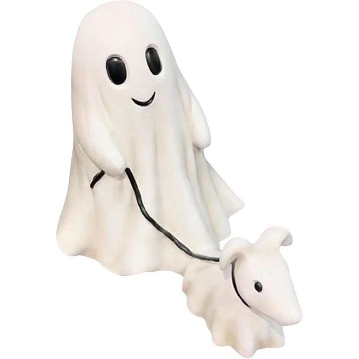 Cute Ghost Dog Halloween Statue