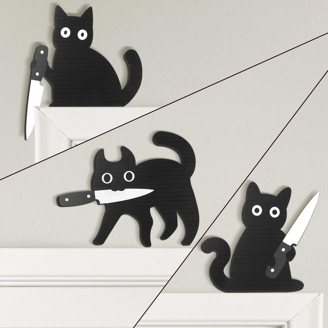 Cat corner knife door frame decoration
