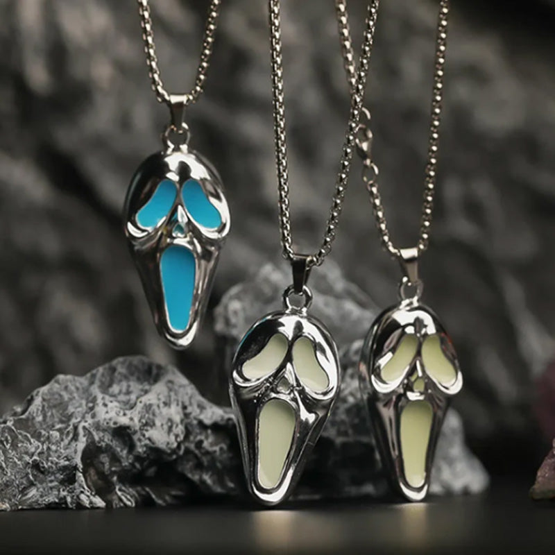 Popular skull light mask pendant necklace