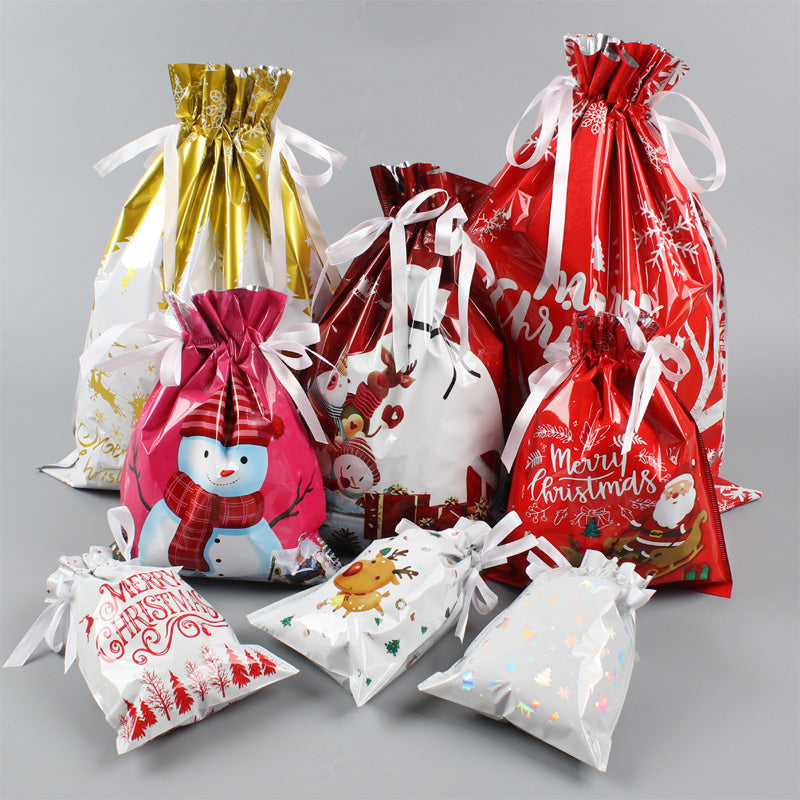 Christmas drawstring gift bag