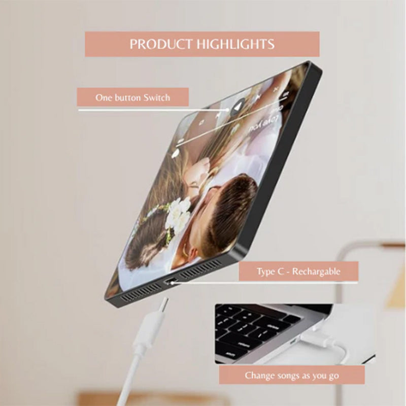 Customizable photo and music magnetic stickers