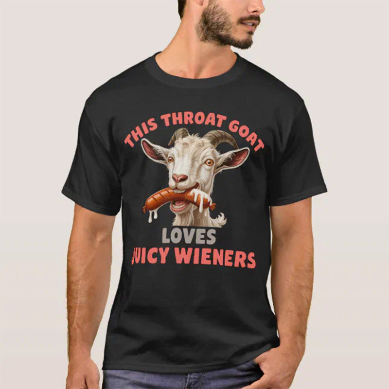 Fun Goat Print Short-Sleeve T-Shirt