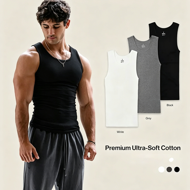 Premium Ultra-Soft Cotton Fitted Undershirt