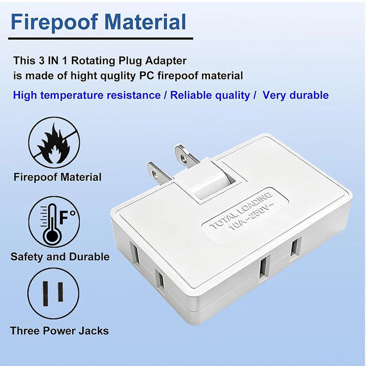 Household 1-to-3 Socket Adapter