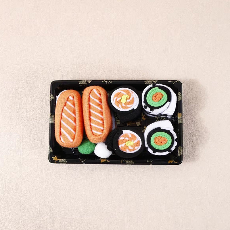 Knitted Sushi Salmon Tall Socks