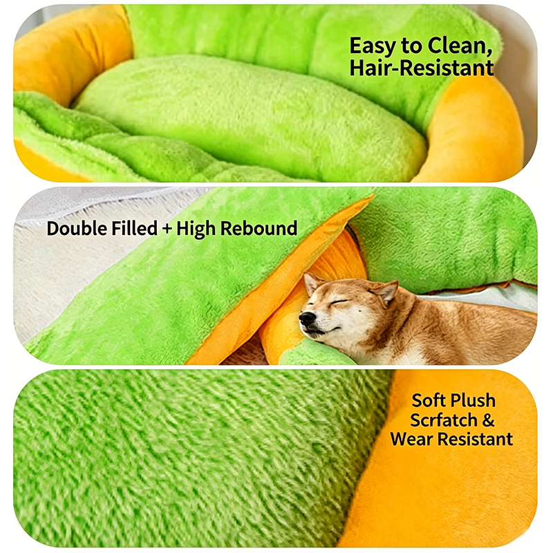 Hot Dog-Design Pet Bed