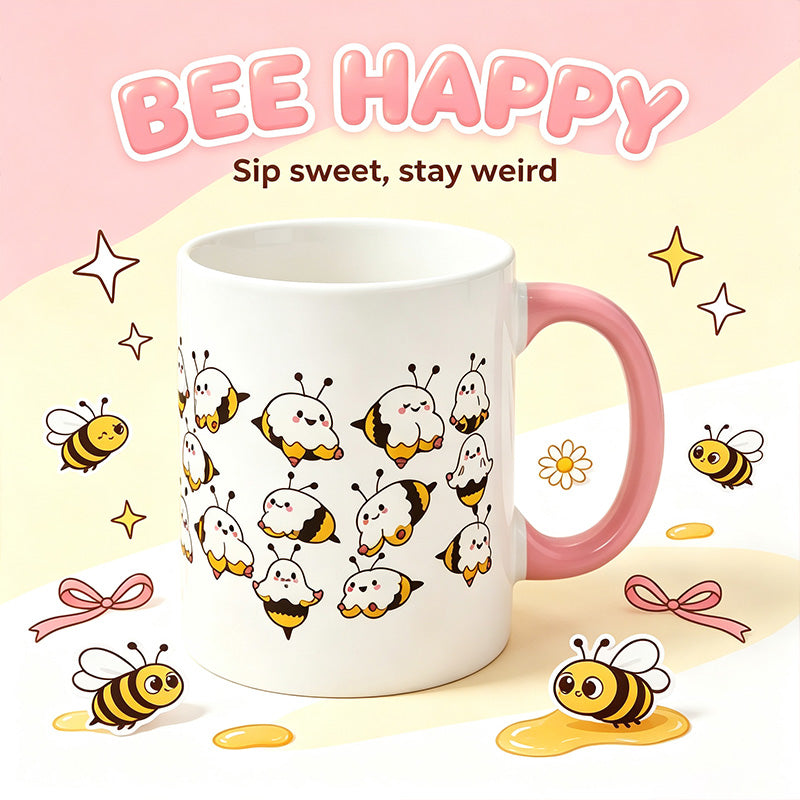Fun Bee-Patterned Mug