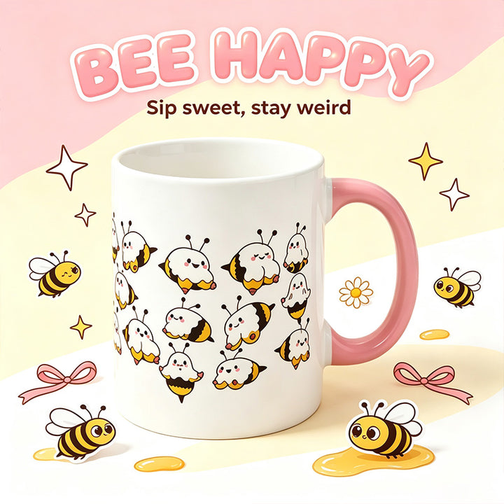 Fun Bee-Patterned Mug