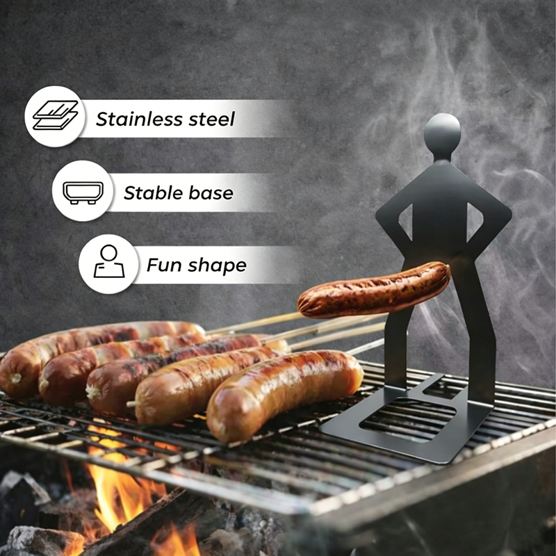 Outdoor Human-Shaped Sausage Roasting Rack