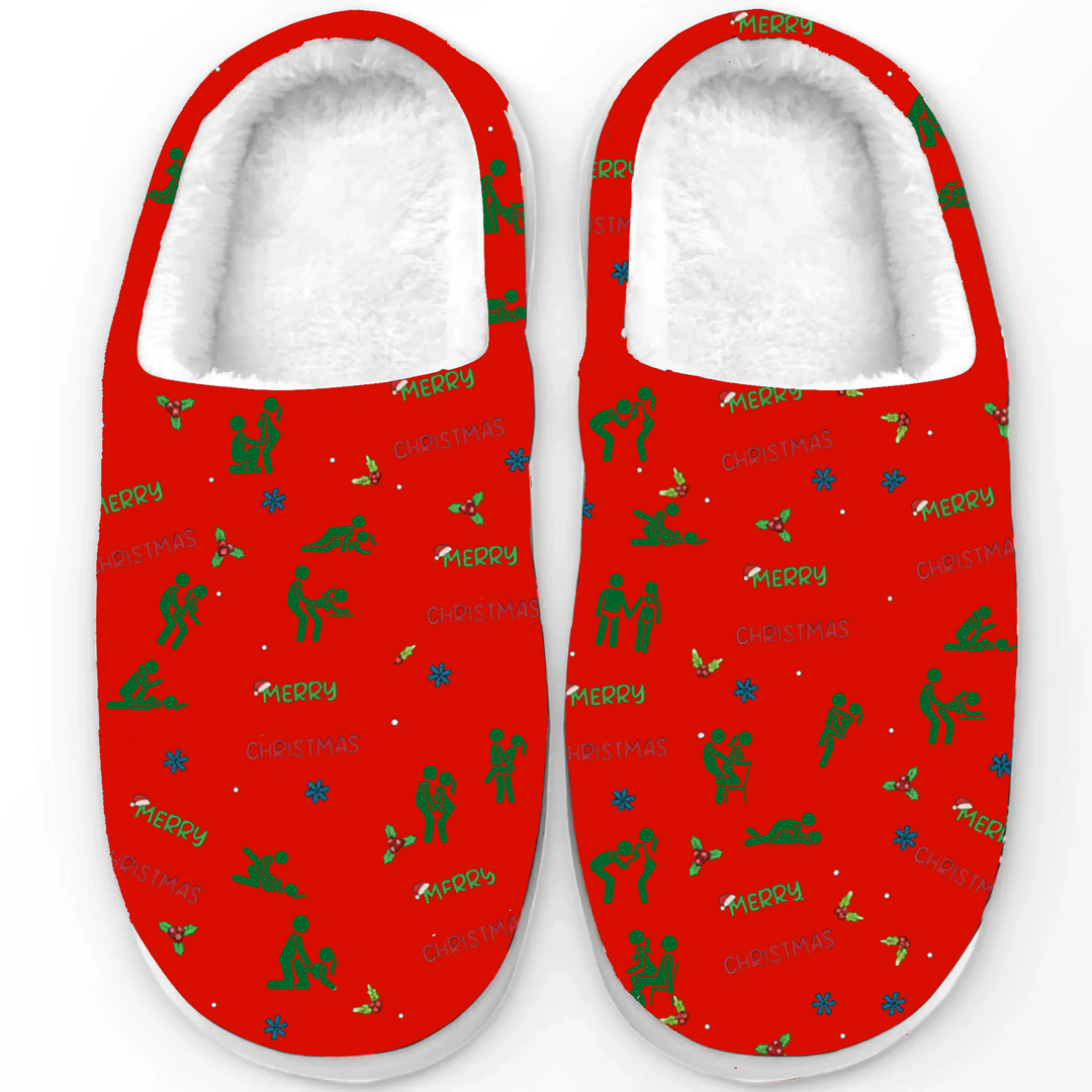 Christmas couple slippers