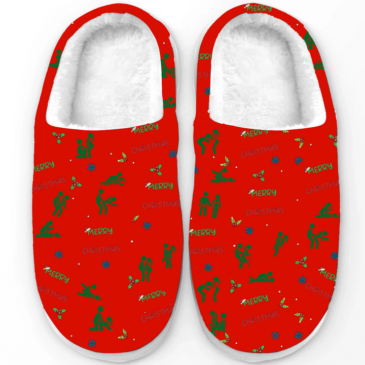 Christmas couple slippers