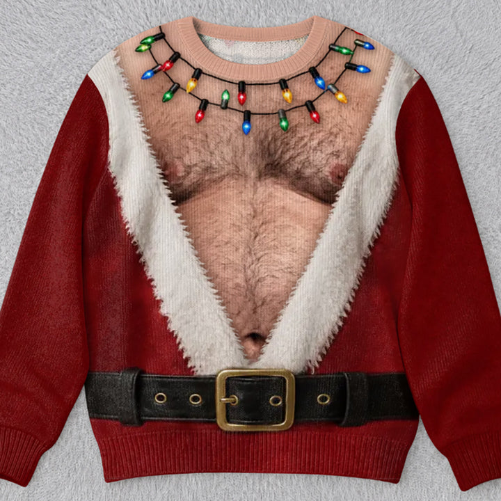 Fun Christmas-print crewneck sweatshirt