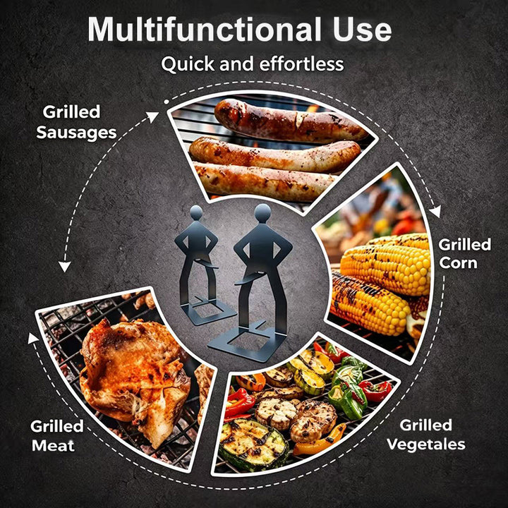 Outdoor Human-Shaped Sausage Roasting Rack
