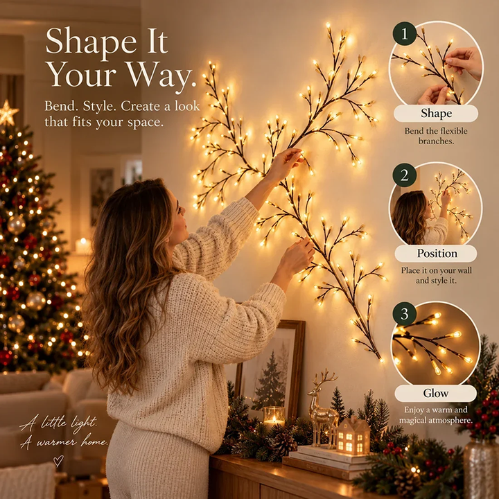 Warm Christmas Vine Lights